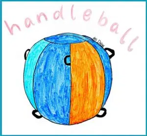 drawing of our handle ball