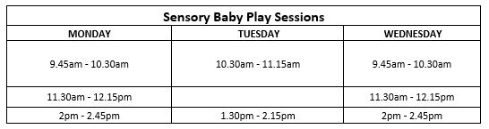 sensory baby sessions