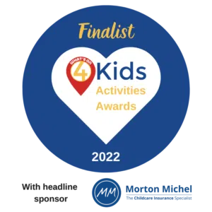 What's On 4 Kids finalist badge