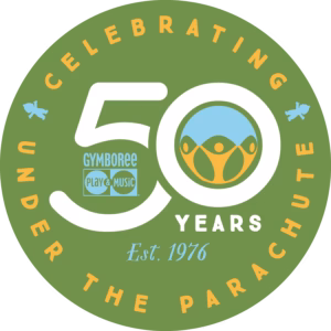 Gymboree Play & Music 50th birthday logo